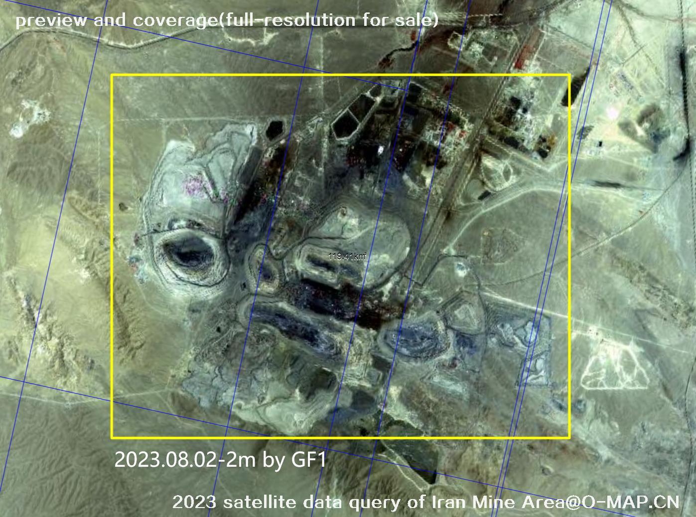 The 2023 satellite data query results of Iran Mine Area