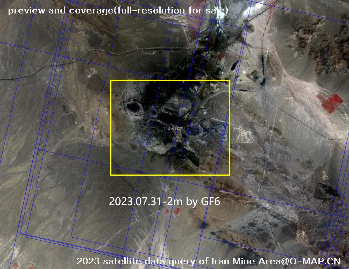 The 2023 satellite data query results of Iran Mine Area