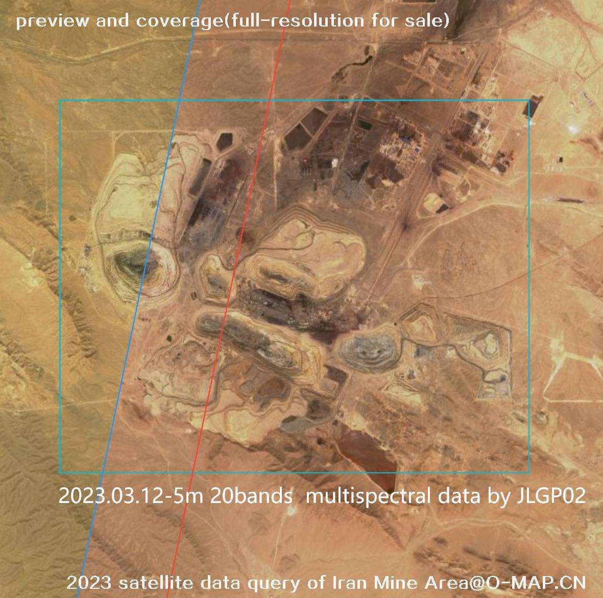 The 2023 satellite data query results of Iran Mine Area
