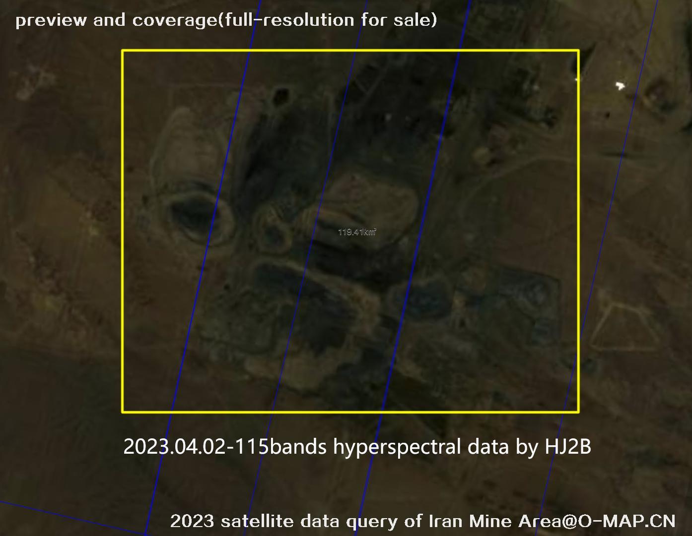 The 2023 satellite data query results of Iran Mine Area