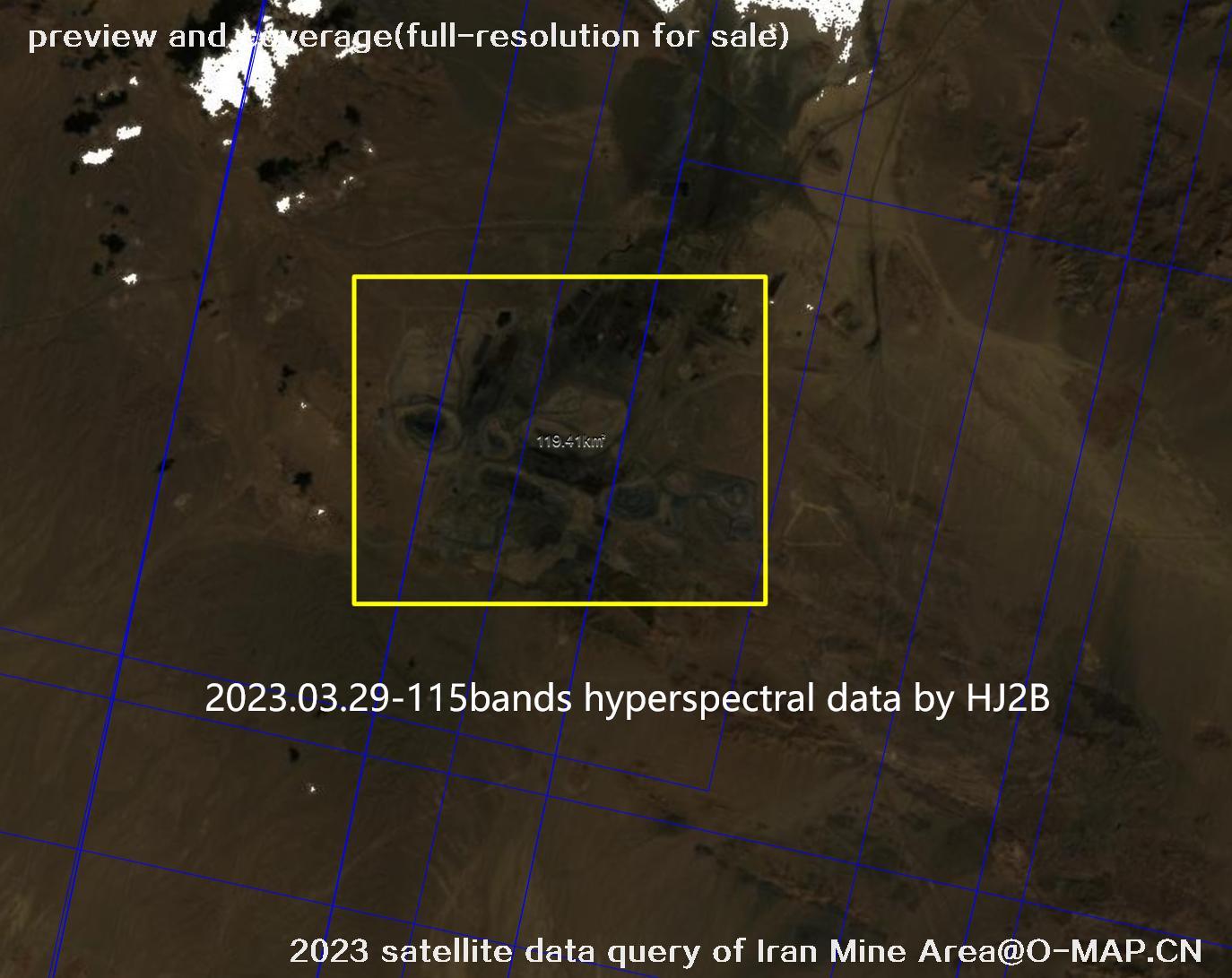 The 2023 satellite data query results of Iran Mine Area
