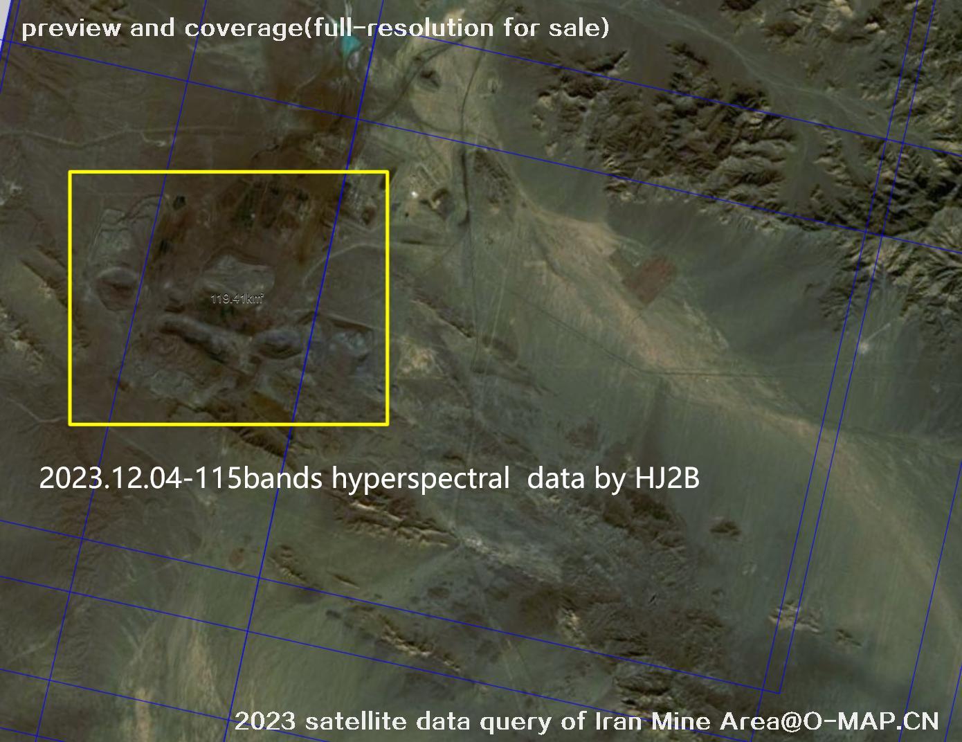 The 2023 satellite data query results of Iran Mine Area