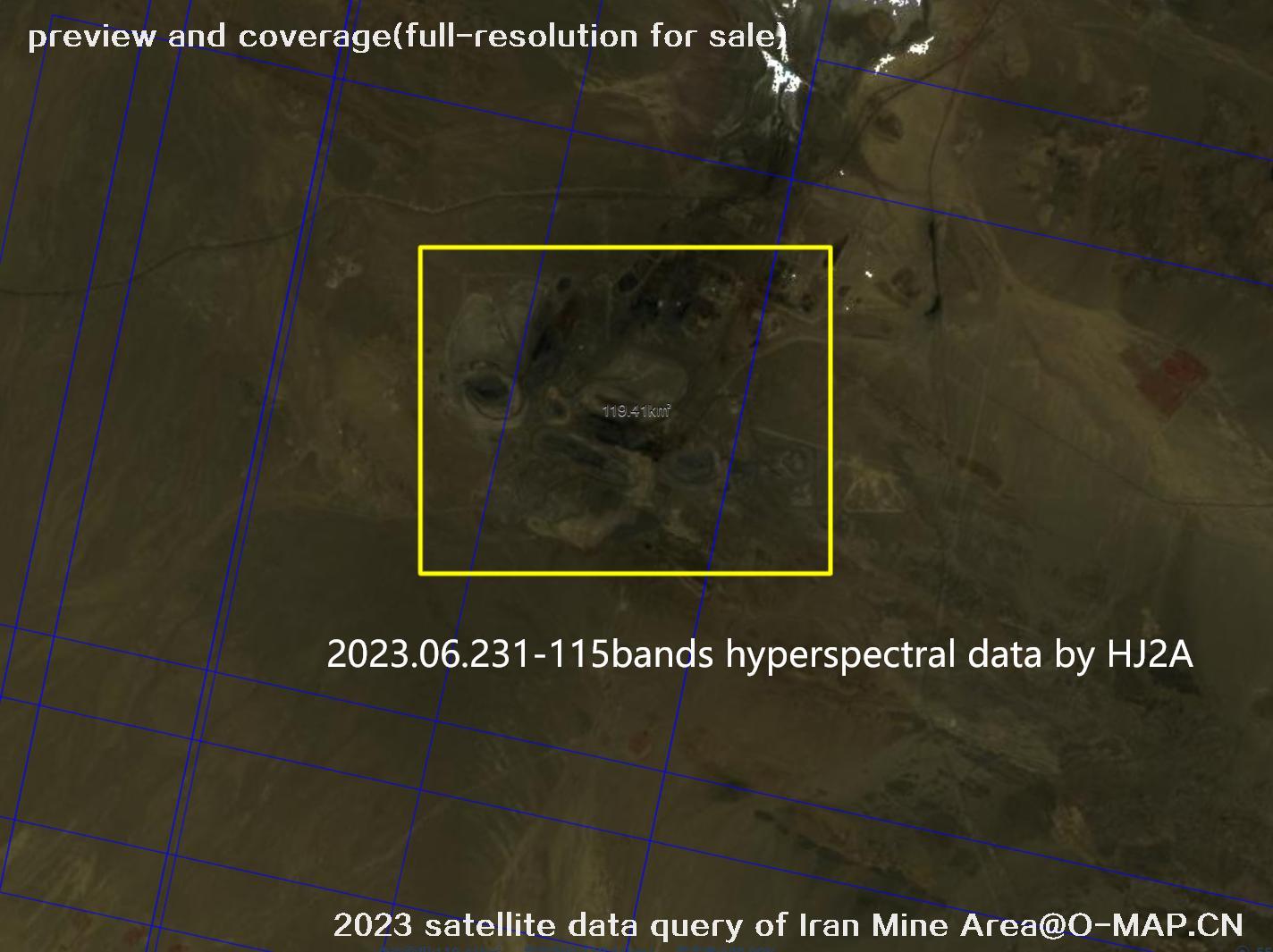 The 2023 satellite data query results of Iran Mine Area