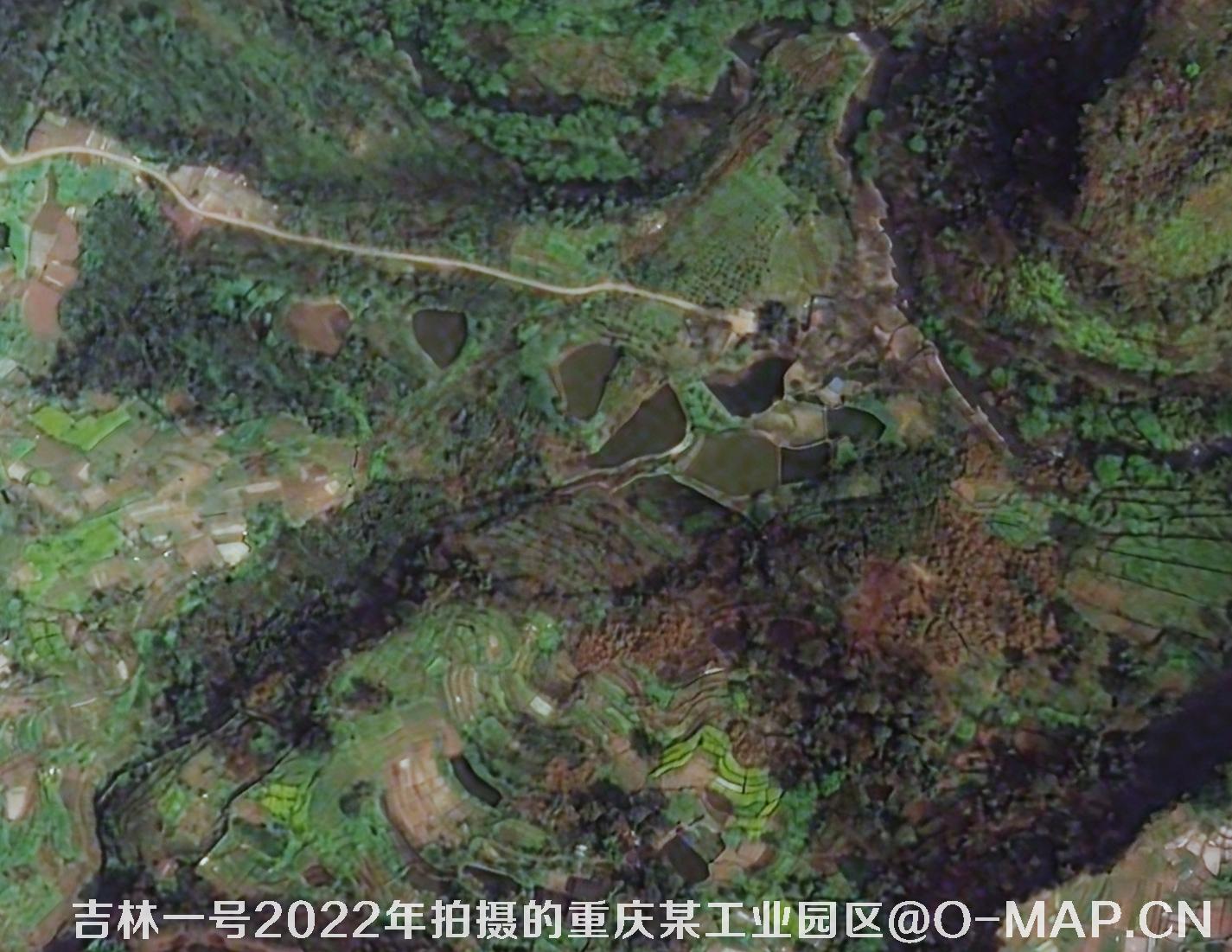 吉林一号卫星2022年3月份拍摄的重庆市某工业园区