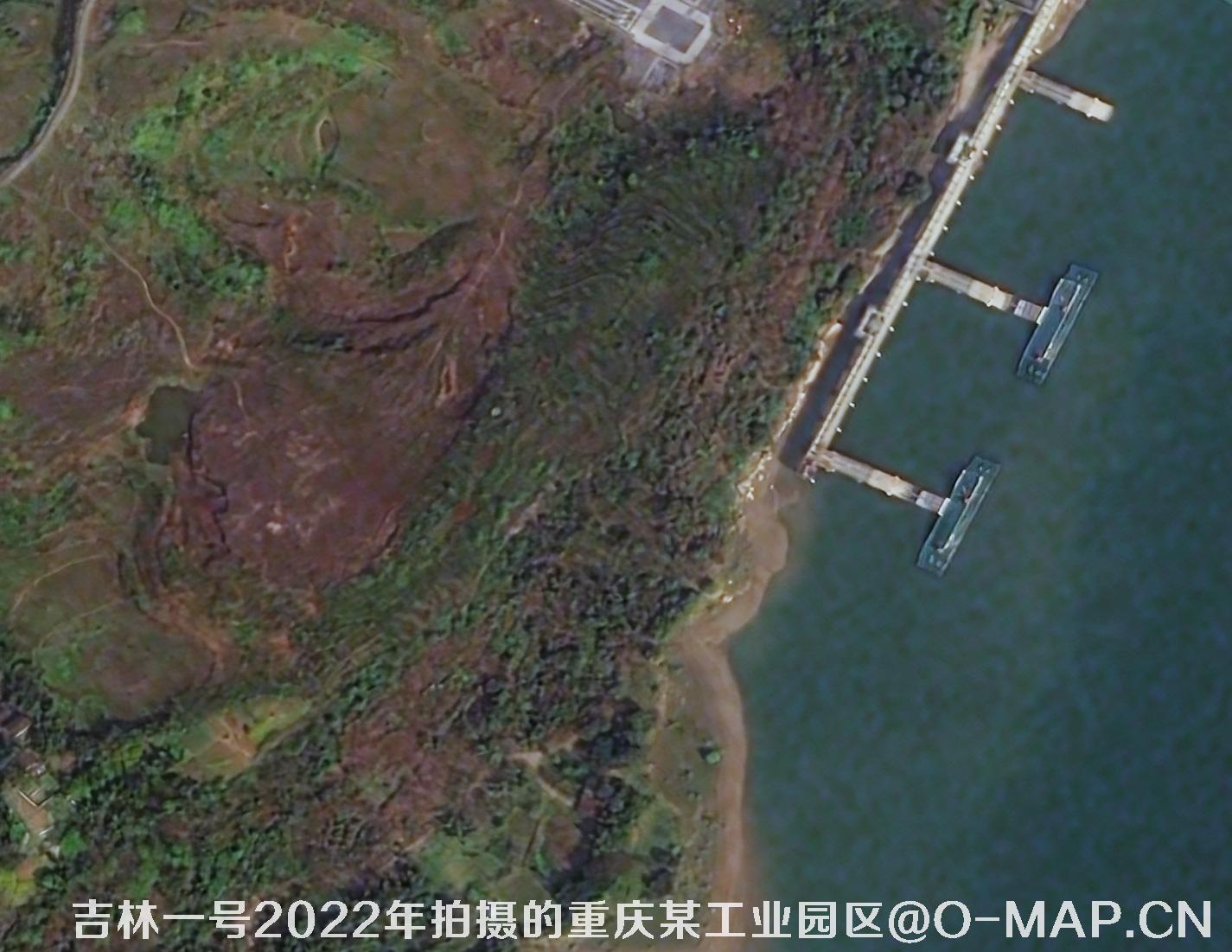 吉林一号卫星2022年3月份拍摄的重庆市某工业园区