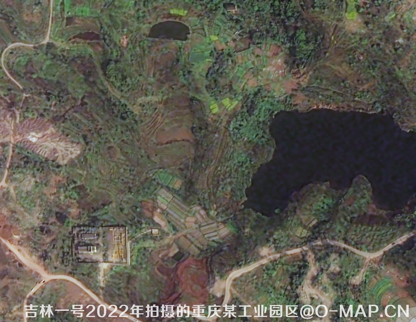 吉林一号卫星2022年3月份拍摄的重庆市某工业园区