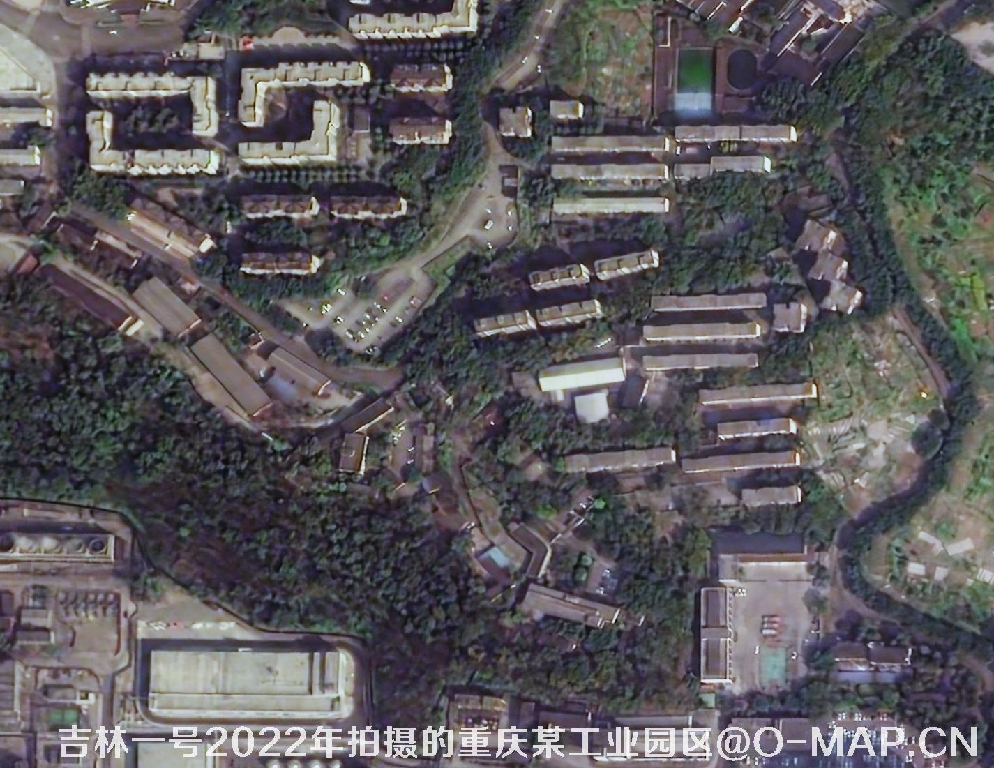 吉林一号卫星2022年3月份拍摄的重庆市某工业园区