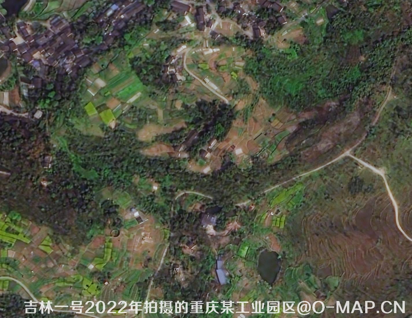 吉林一号卫星2022年3月份拍摄的重庆市某工业园区