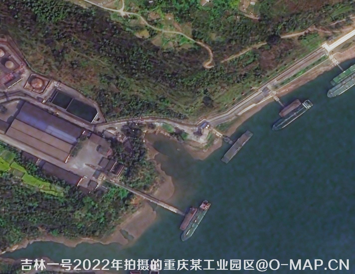 吉林一号卫星2022年3月份拍摄的重庆市某工业园区