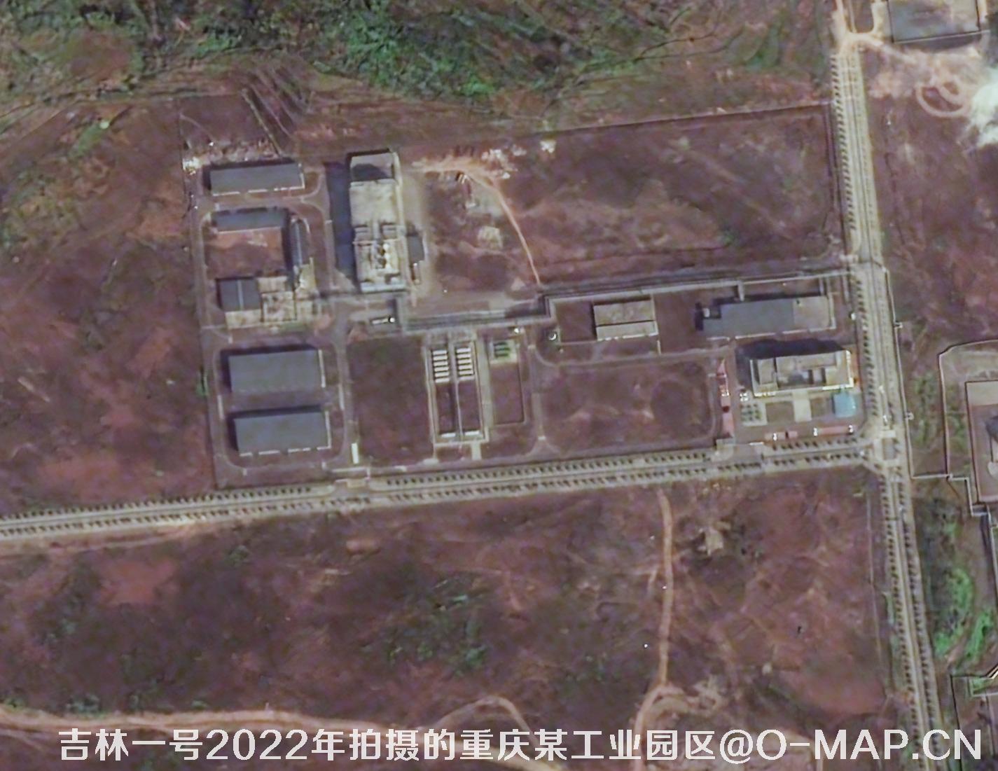 吉林一号卫星2022年3月份拍摄的重庆市某工业园区
