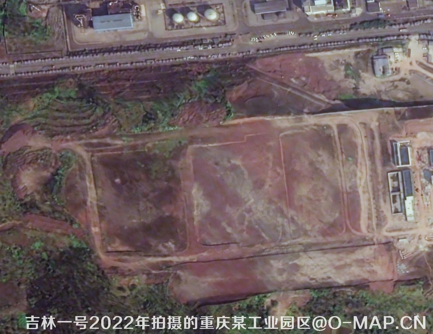 吉林一号卫星2022年3月份拍摄的重庆市某工业园区