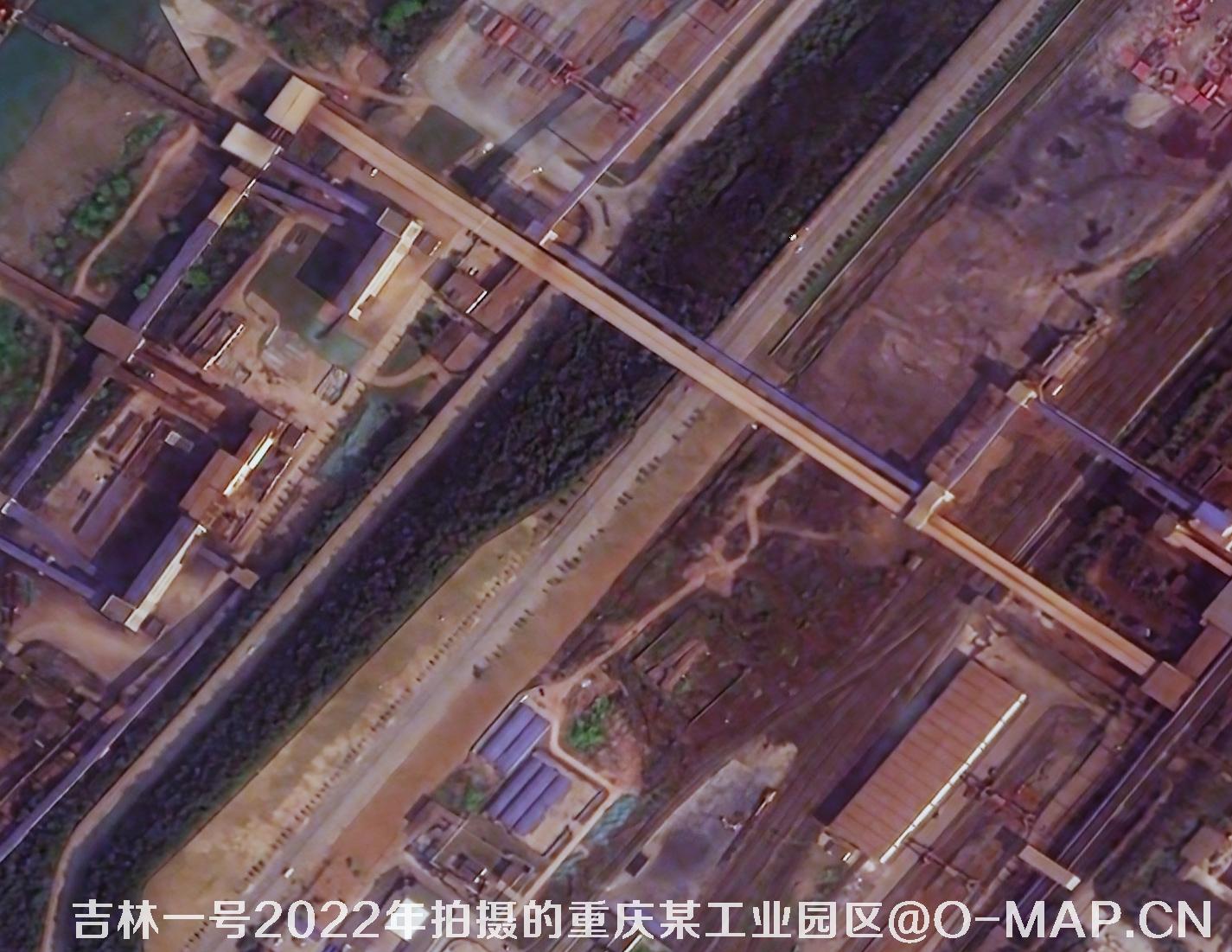 吉林一号卫星2022年3月份拍摄的重庆市某工业园区