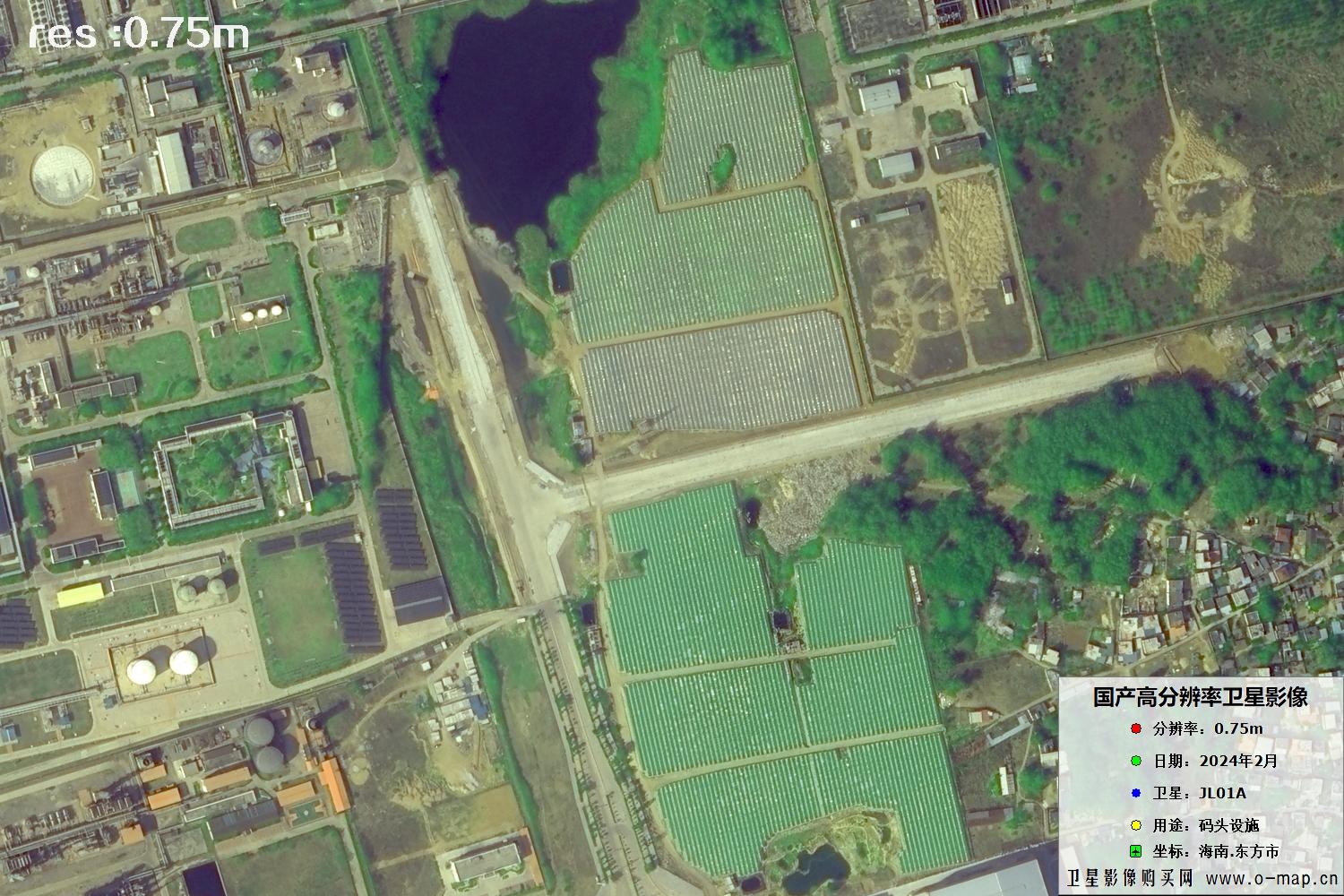 海南省东方市2024年2月份吉林一号卫星图