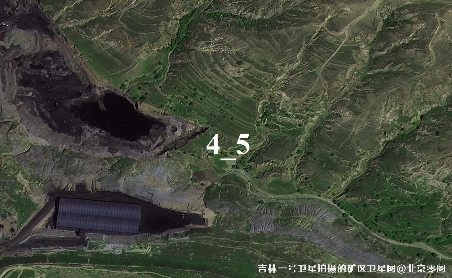 吉林一号卫星拍摄的内蒙古矿区卫星图