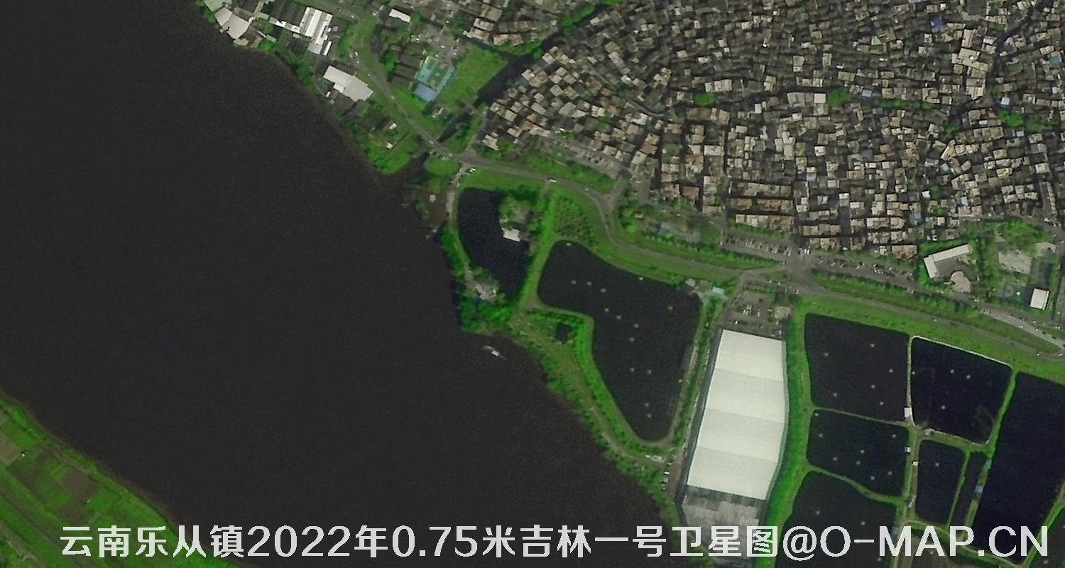 云南省顺德区乐从镇2022年0.75米吉林一号卫星图