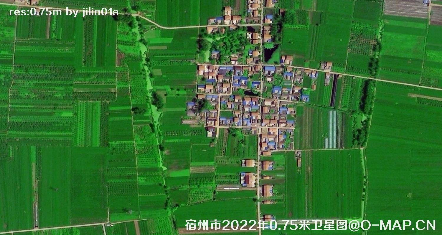 安徽省宿州市乡村0.75米分辨率卫星图