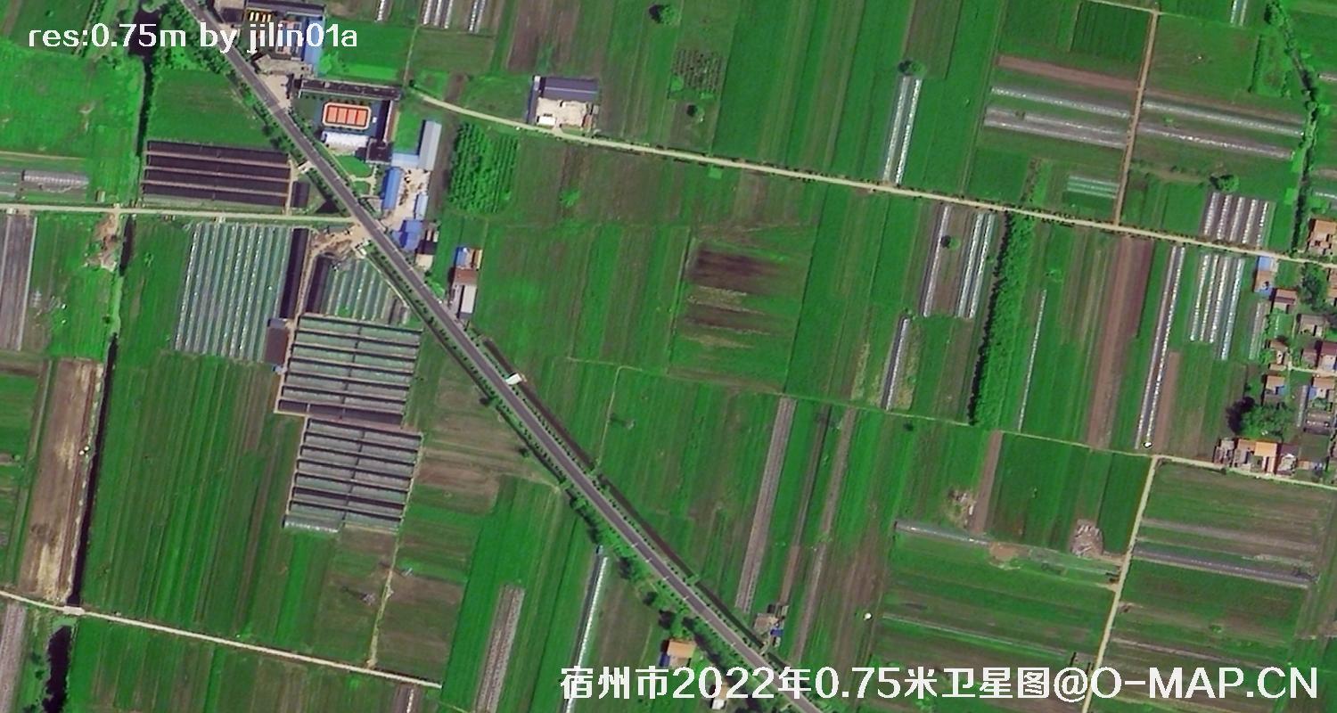 安徽省宿州市乡村0.75米分辨率卫星图