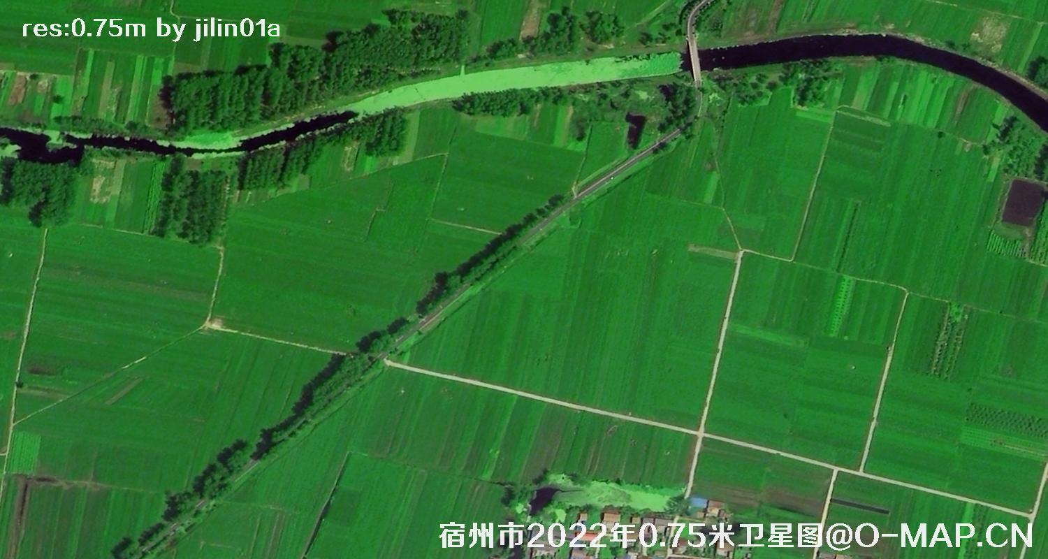 安徽省宿州市乡村0.75米分辨率卫星图