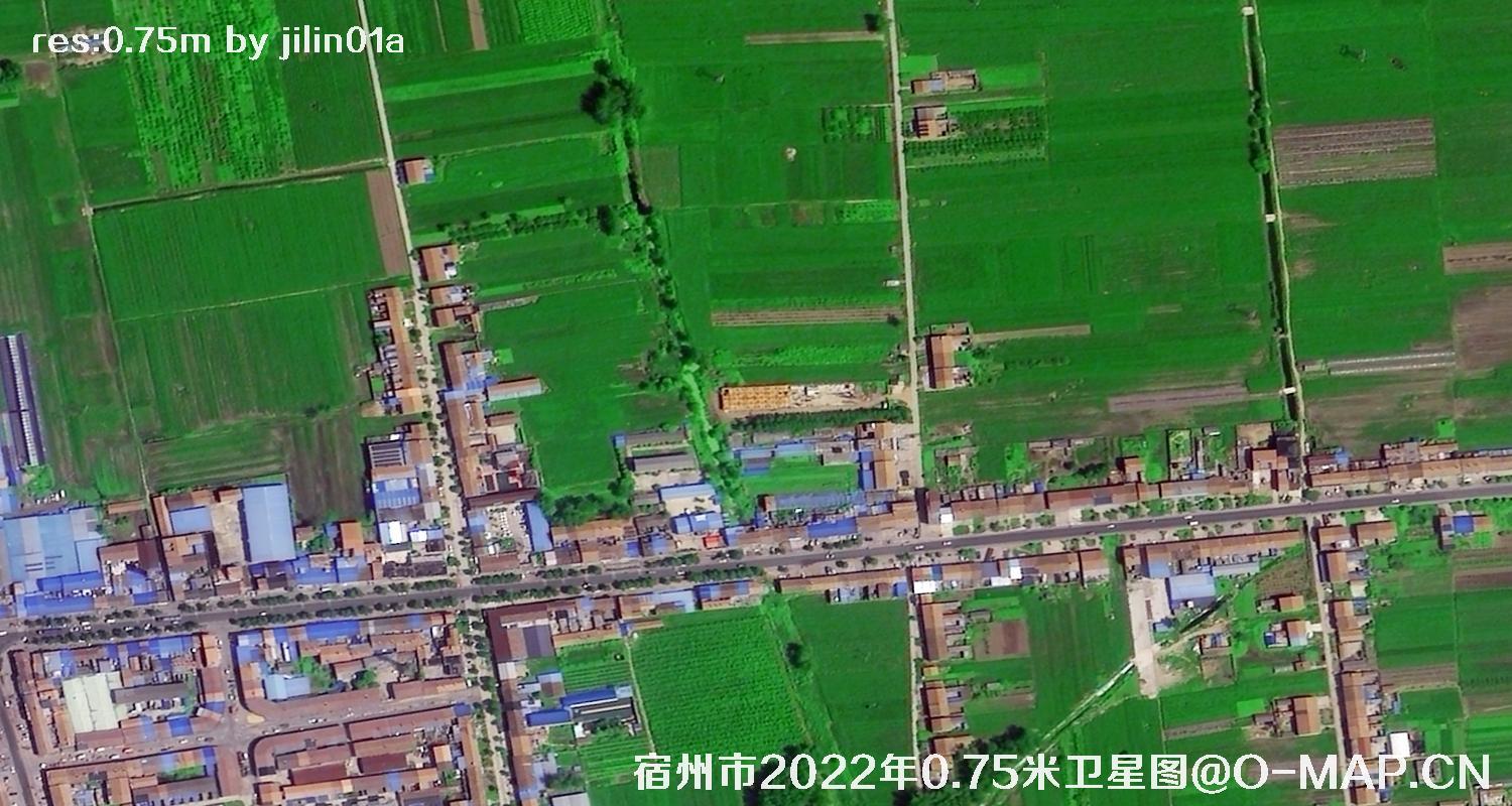 安徽省宿州市乡村0.75米分辨率卫星图