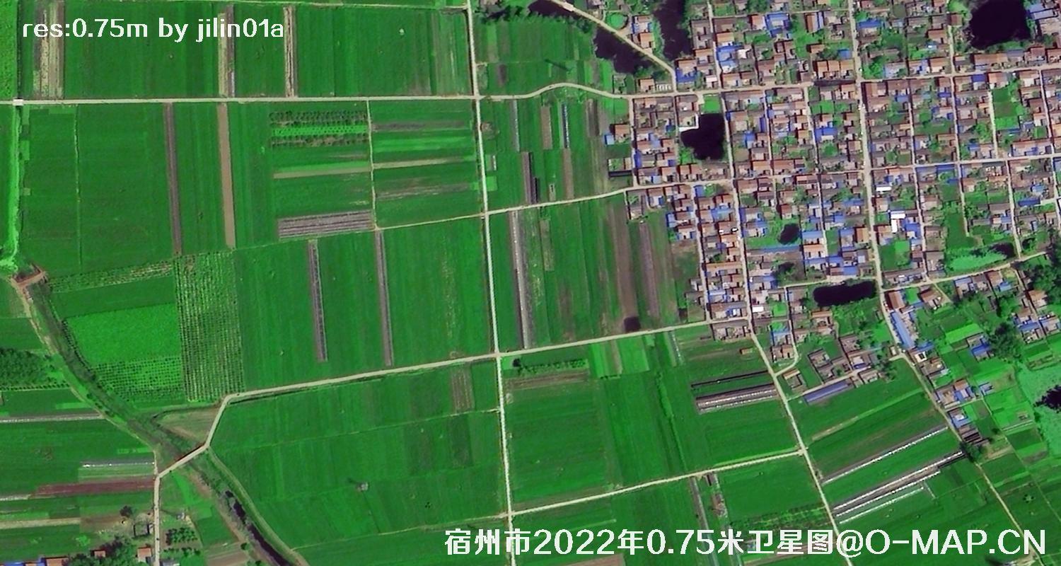 安徽省宿州市乡村0.75米分辨率卫星图