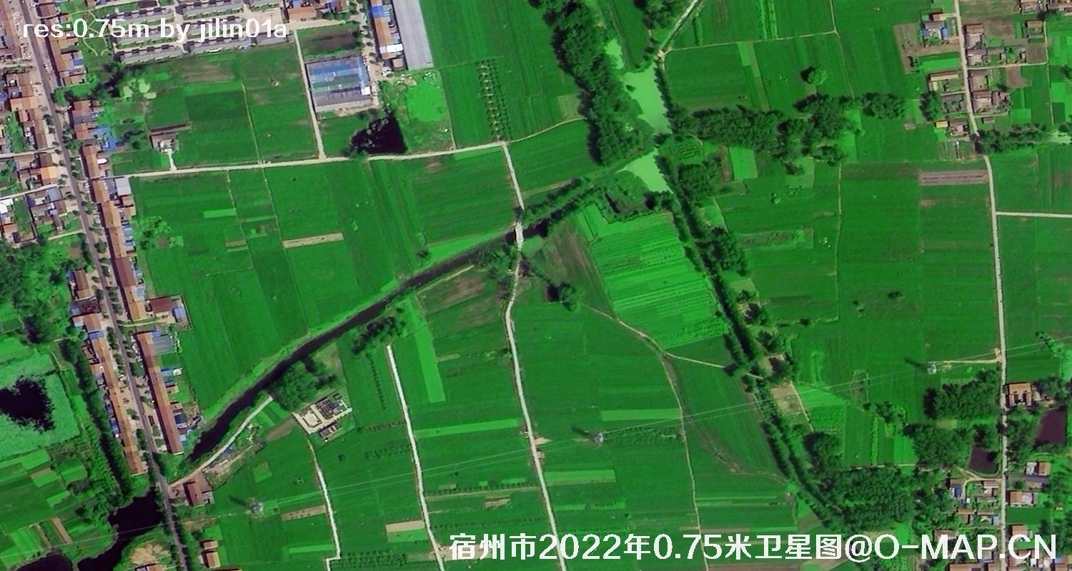 安徽省宿州市乡村0.75米分辨率卫星图