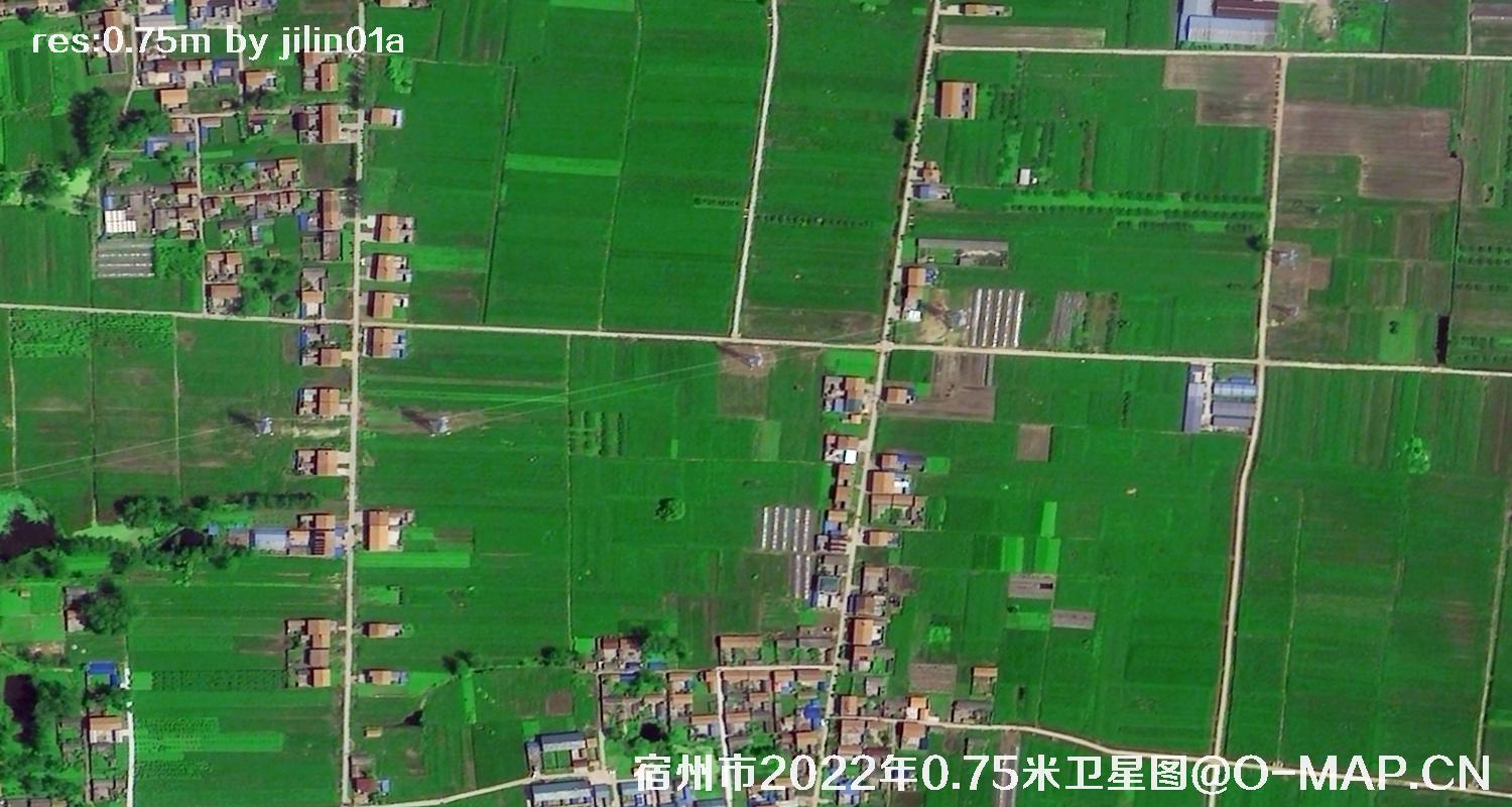 安徽省宿州市乡村0.75米分辨率卫星图