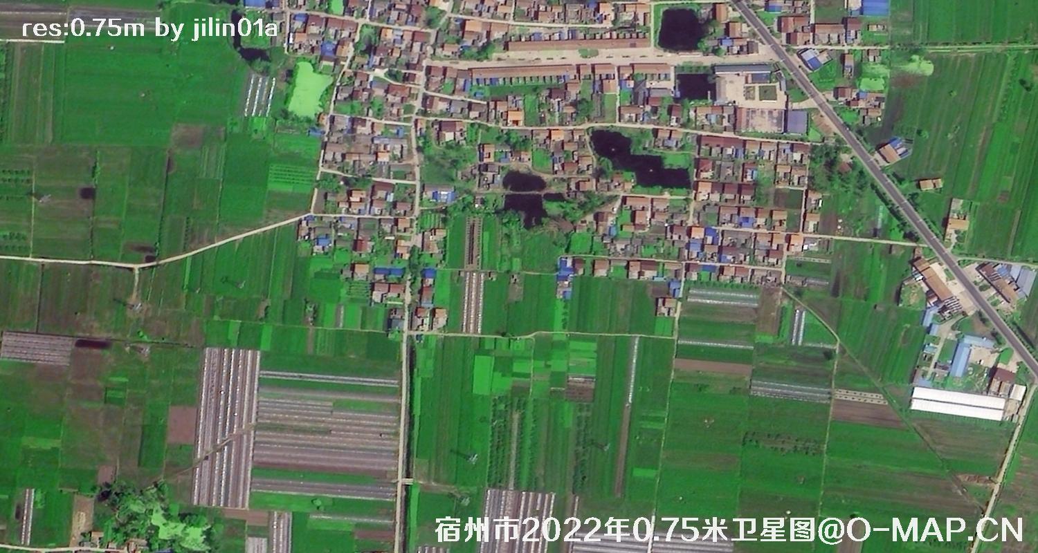 安徽省宿州市乡村0.75米分辨率卫星图