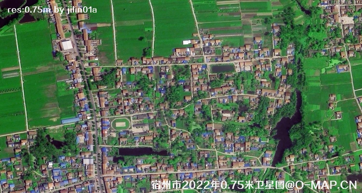 安徽省宿州市乡村0.75米分辨率卫星图