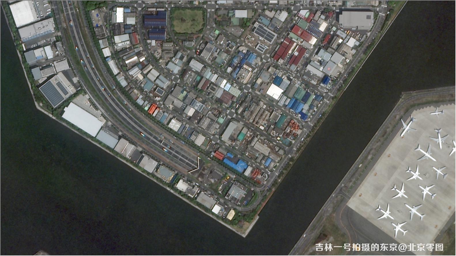 吉林一号卫星拍摄的东京卫星图