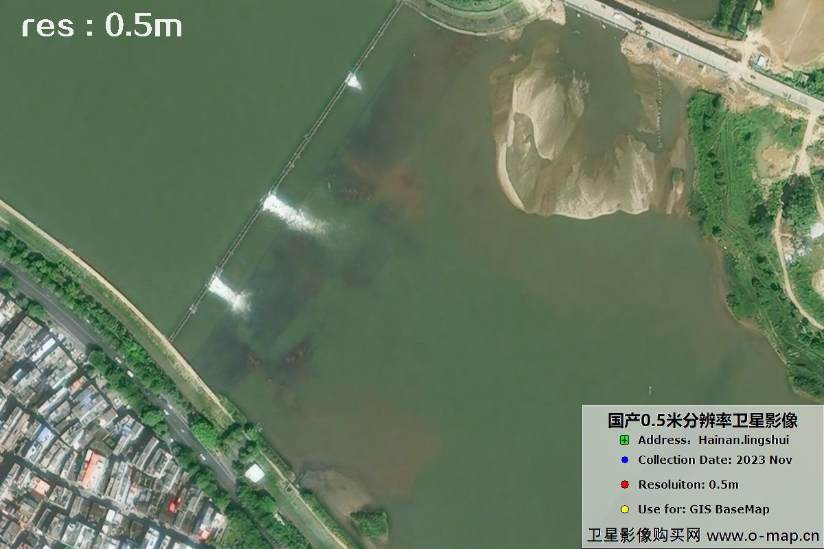 国产0.5米卫星2023年11月份拍摄的海南省陵水影像图片