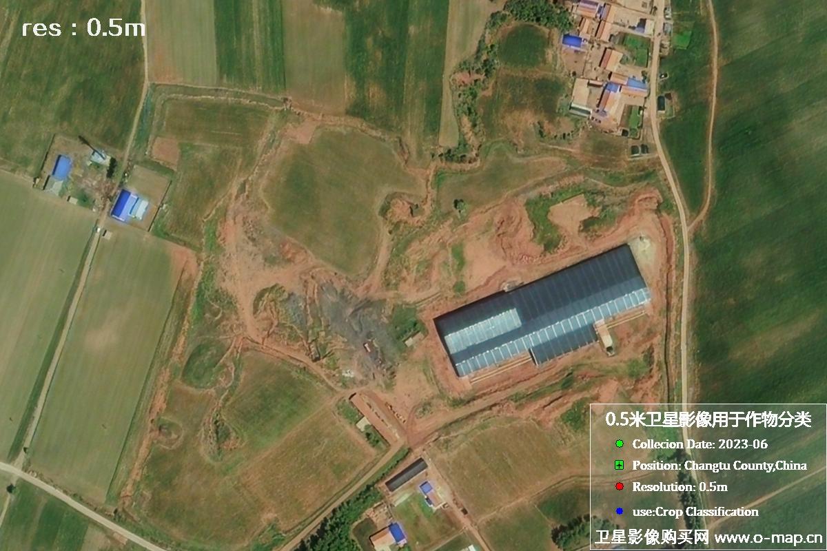 辽宁省昌图县2023年6月份农作物0.5米分辨率卫星影像