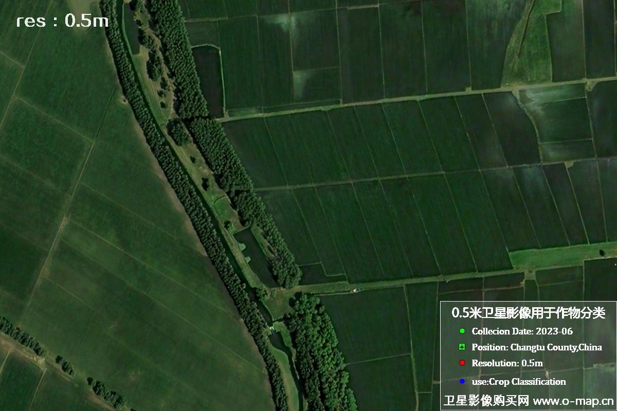 辽宁省昌图县2023年6月份农作物0.5米分辨率卫星影像