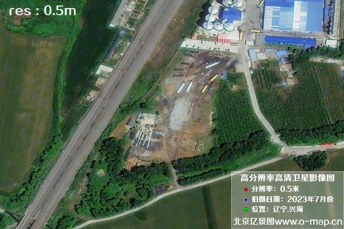 辽宁省兴海市2023年7月份拍摄的0.5米分辨率卫星影像图片