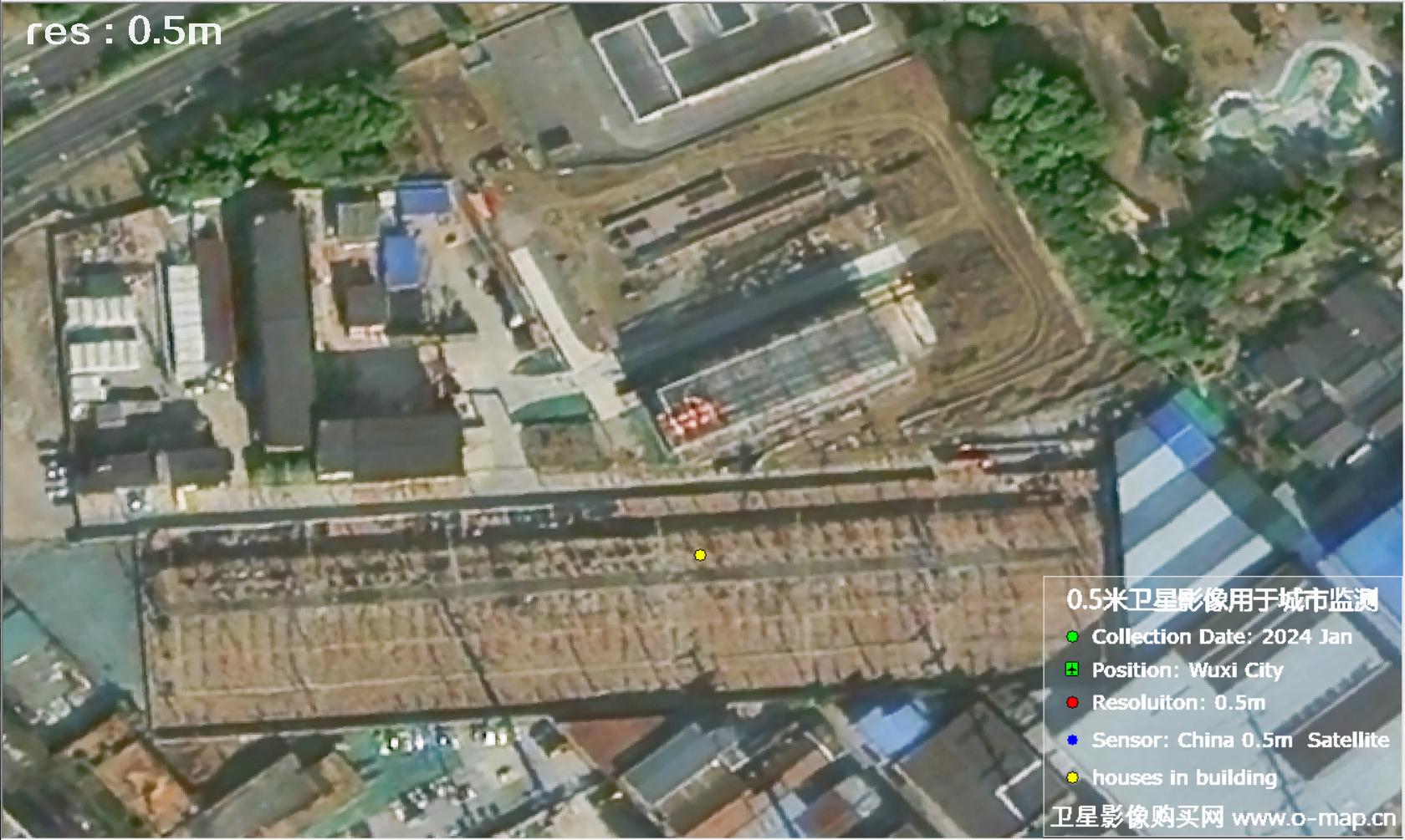 中国0.5米分辨率卫星影像用于无锡市在建房屋监测