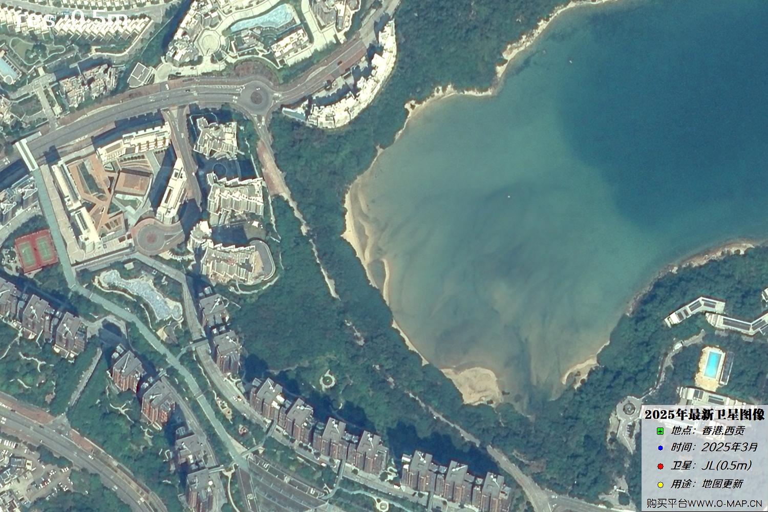 香港西贡2025年最新0.5米吉林一号卫星图像