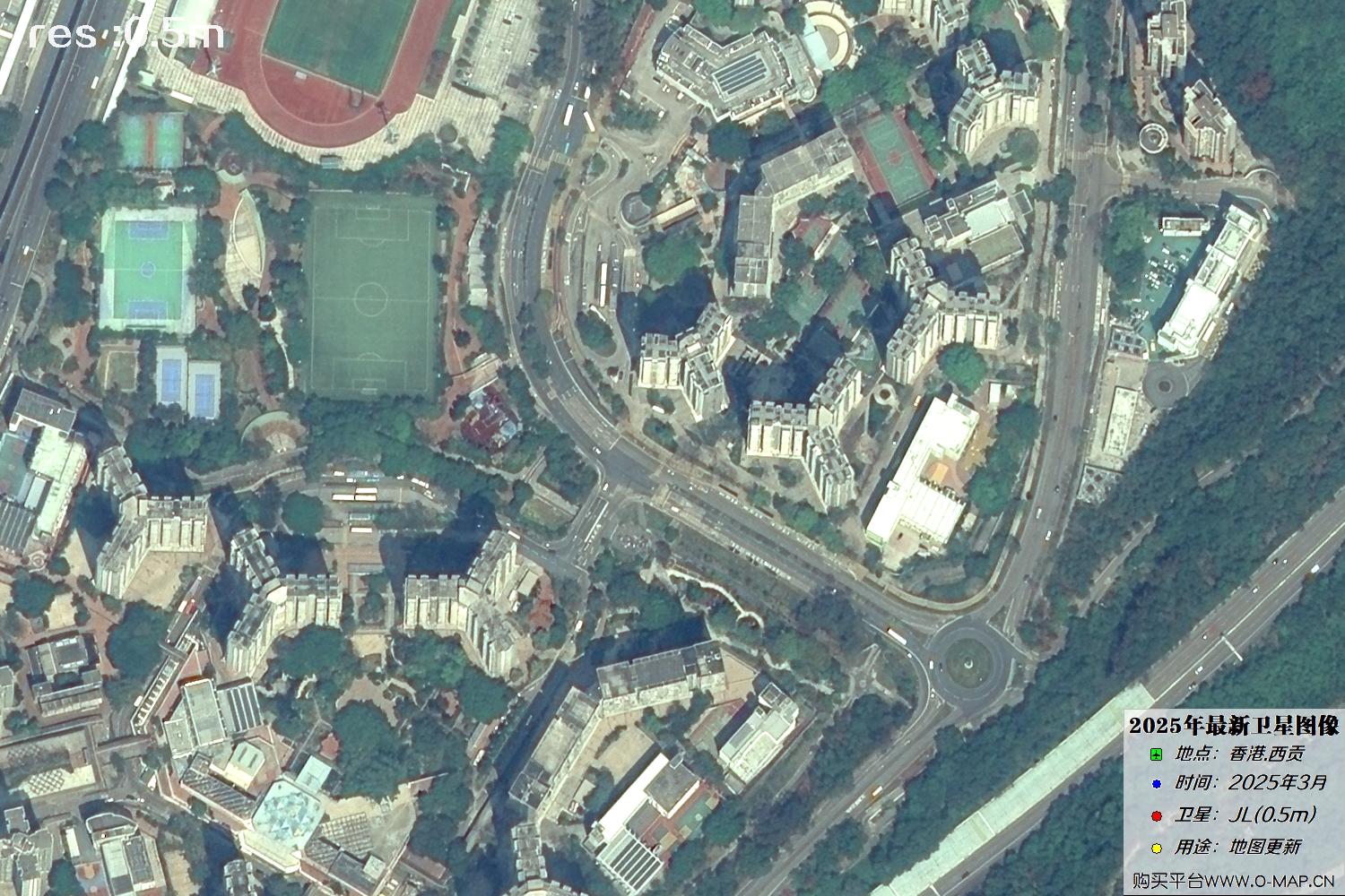 香港西贡2025年最新0.5米吉林一号卫星图像