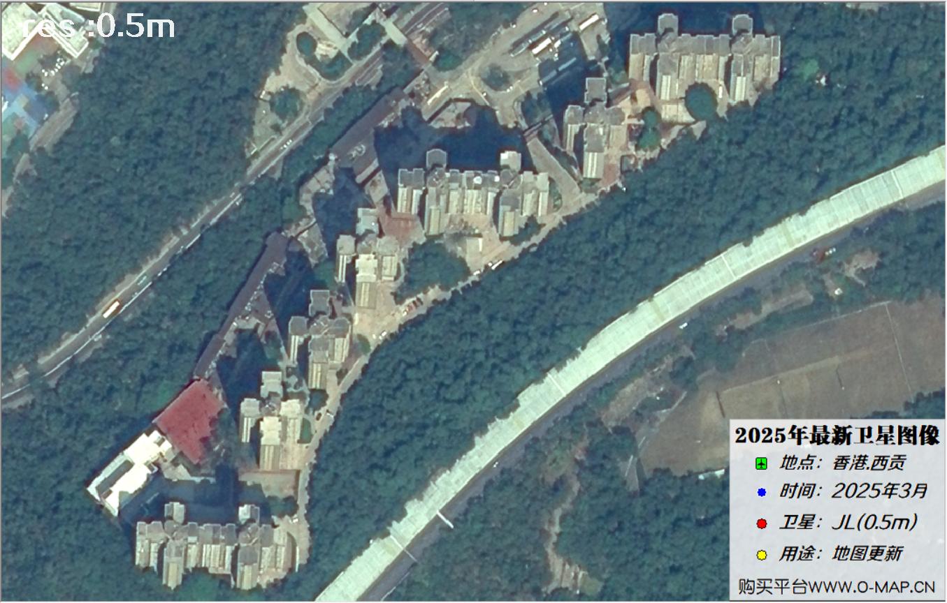 香港西贡2025年最新0.5米吉林一号卫星图像