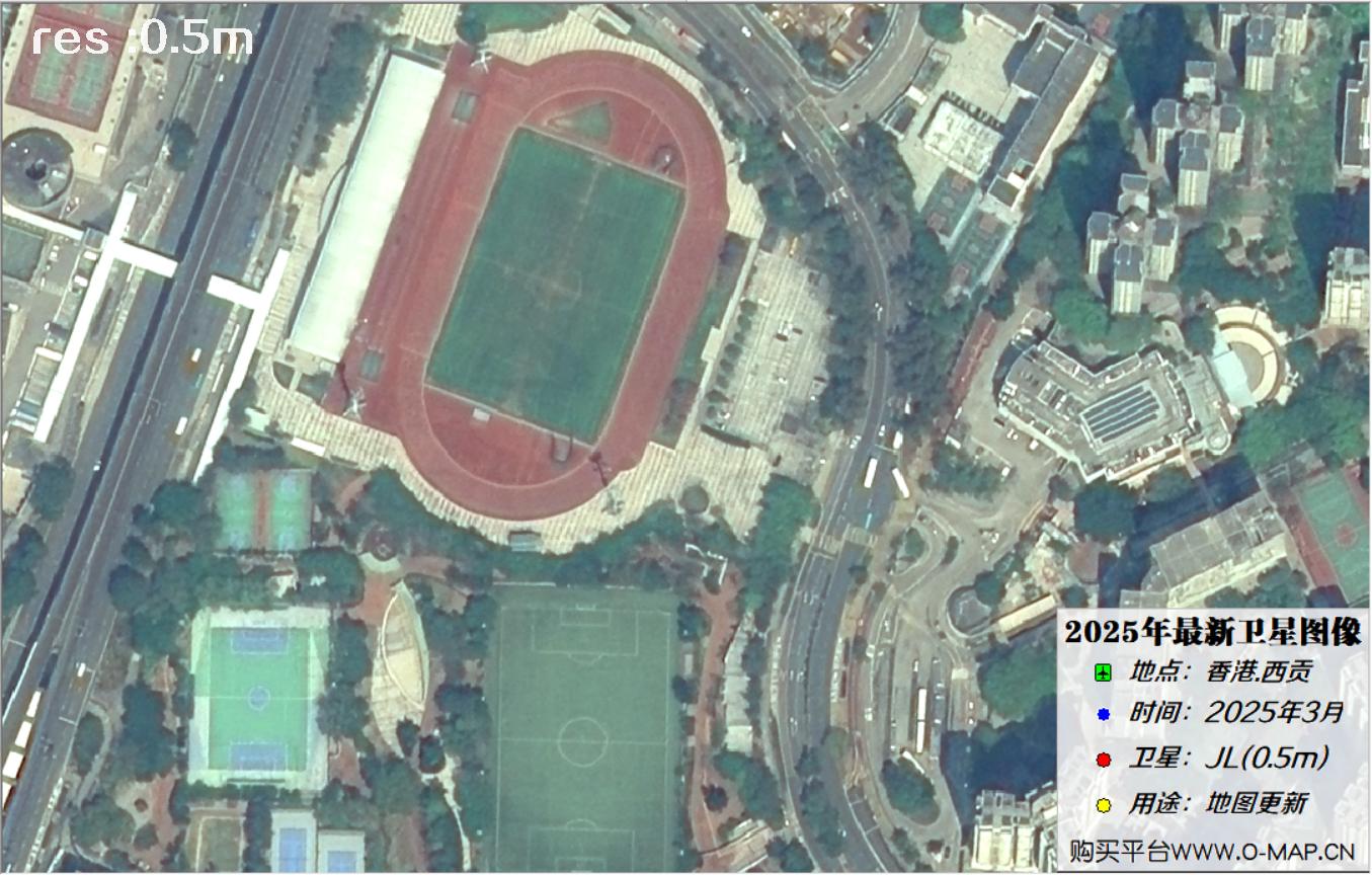 香港西贡2025年最新0.5米吉林一号卫星图像
