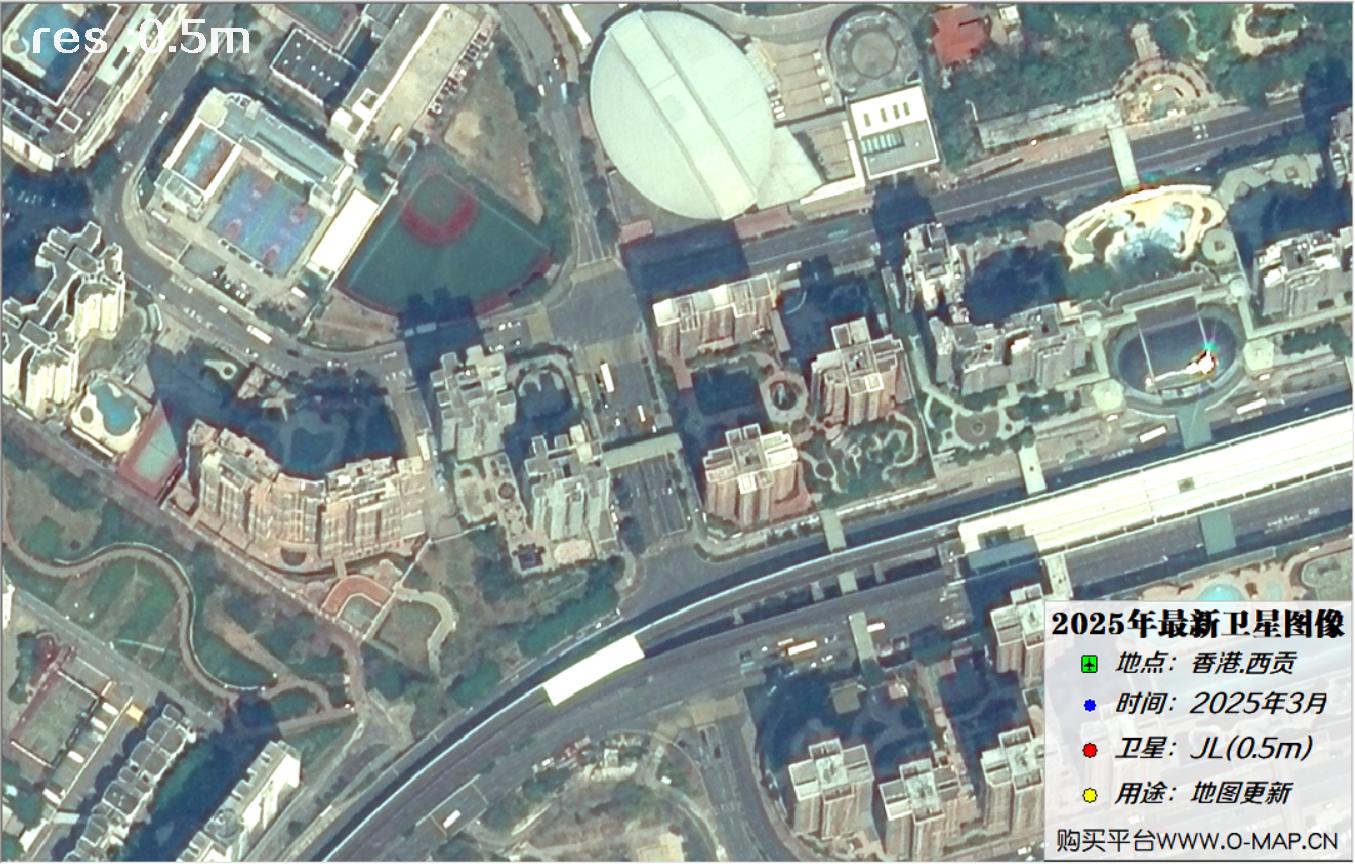 香港西贡2025年最新0.5米吉林一号卫星图像