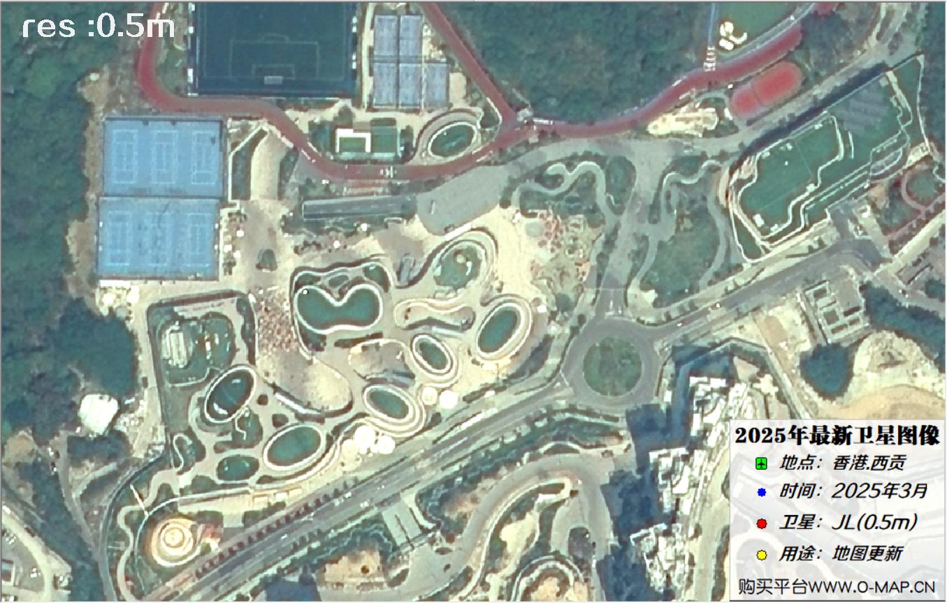 香港西贡2025年最新0.5米吉林一号卫星图像