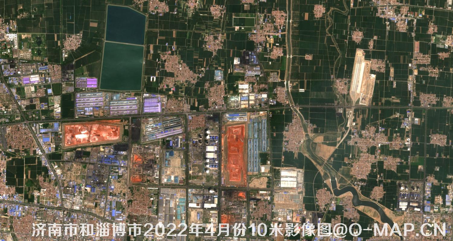 山东省济南市和淄博市2022年4月份10米影像图