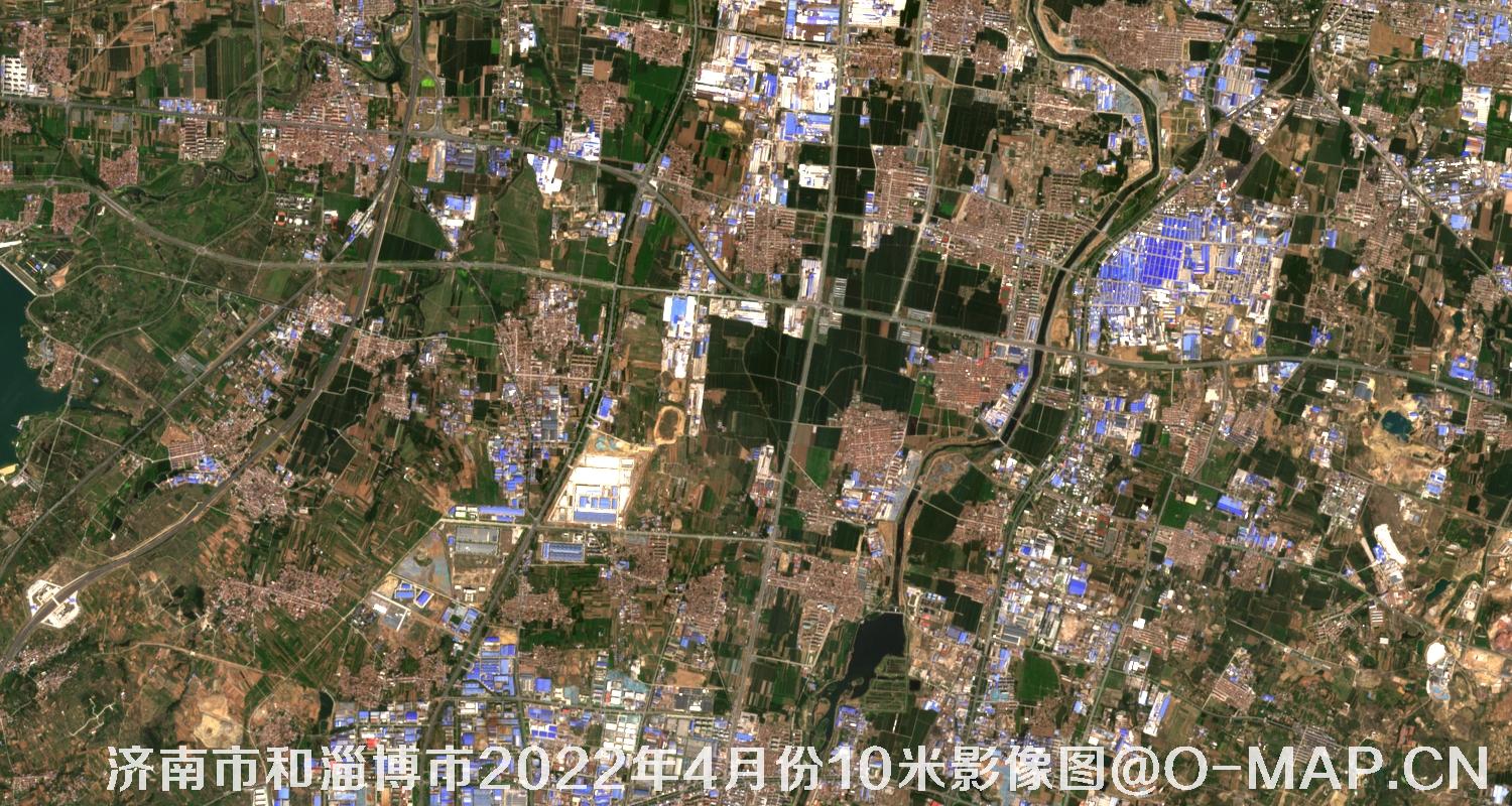 山东省济南市和淄博市2022年4月份10米影像图