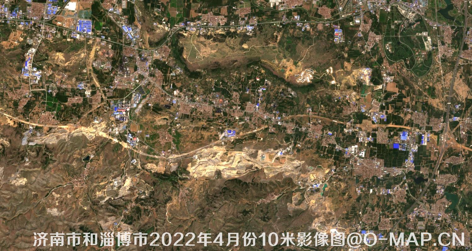 山东省济南市和淄博市2022年4月份10米影像图