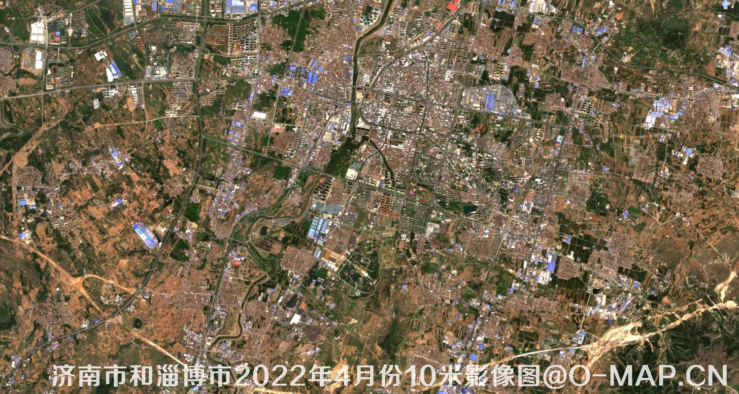 山东省济南市和淄博市2022年4月份10米影像图