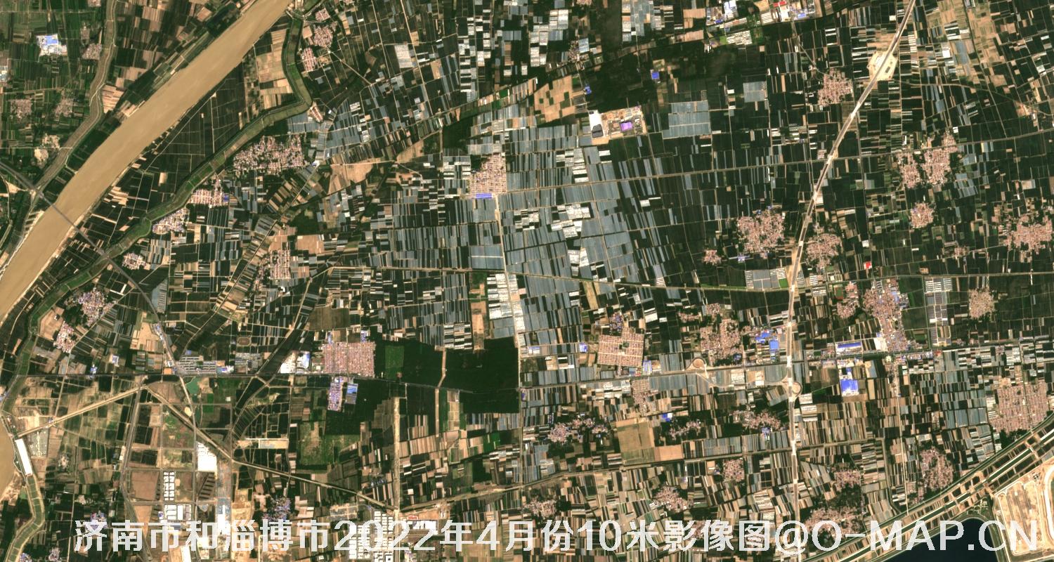 山东省济南市和淄博市2022年4月份10米影像图