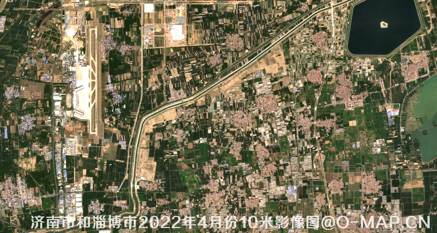 山东省济南市和淄博市2022年4月份10米影像图