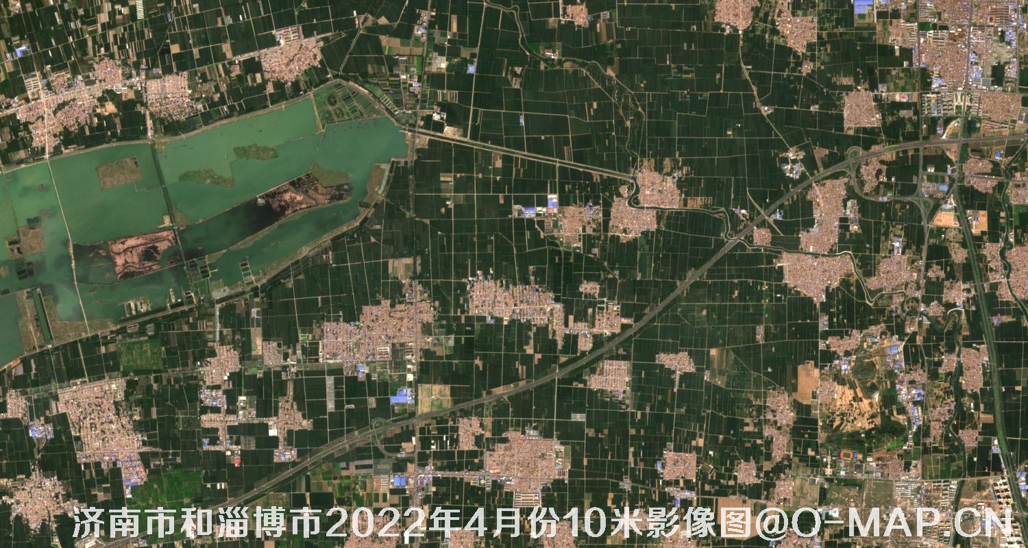山东省济南市和淄博市2022年4月份10米影像图