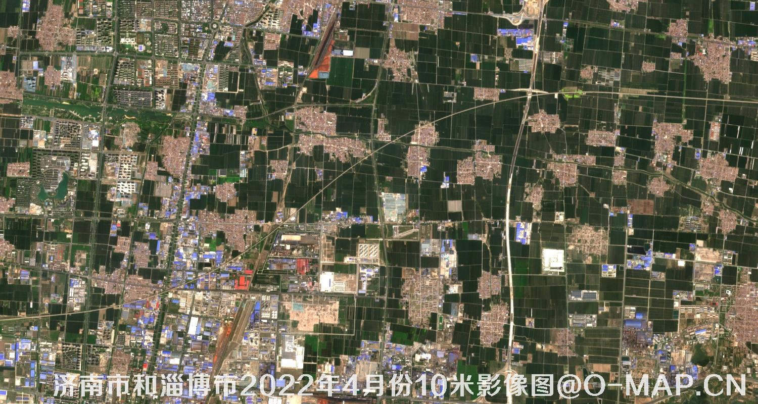 山东省济南市和淄博市2022年4月份10米影像图
