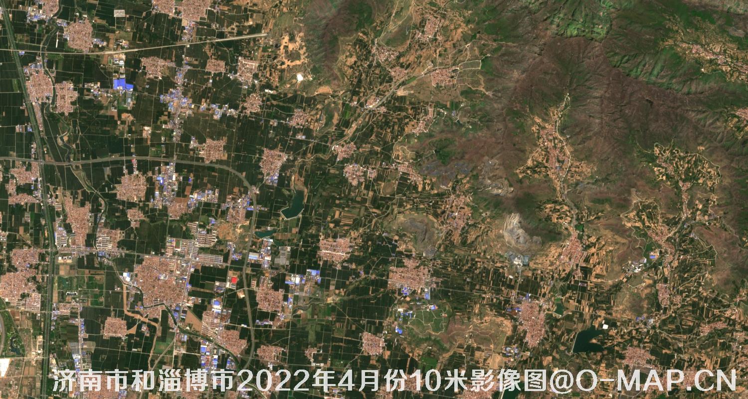 山东省济南市和淄博市2022年4月份10米影像图