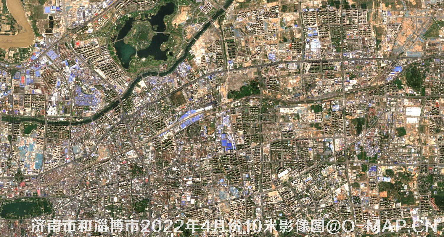山东省济南市和淄博市2022年4月份10米影像图